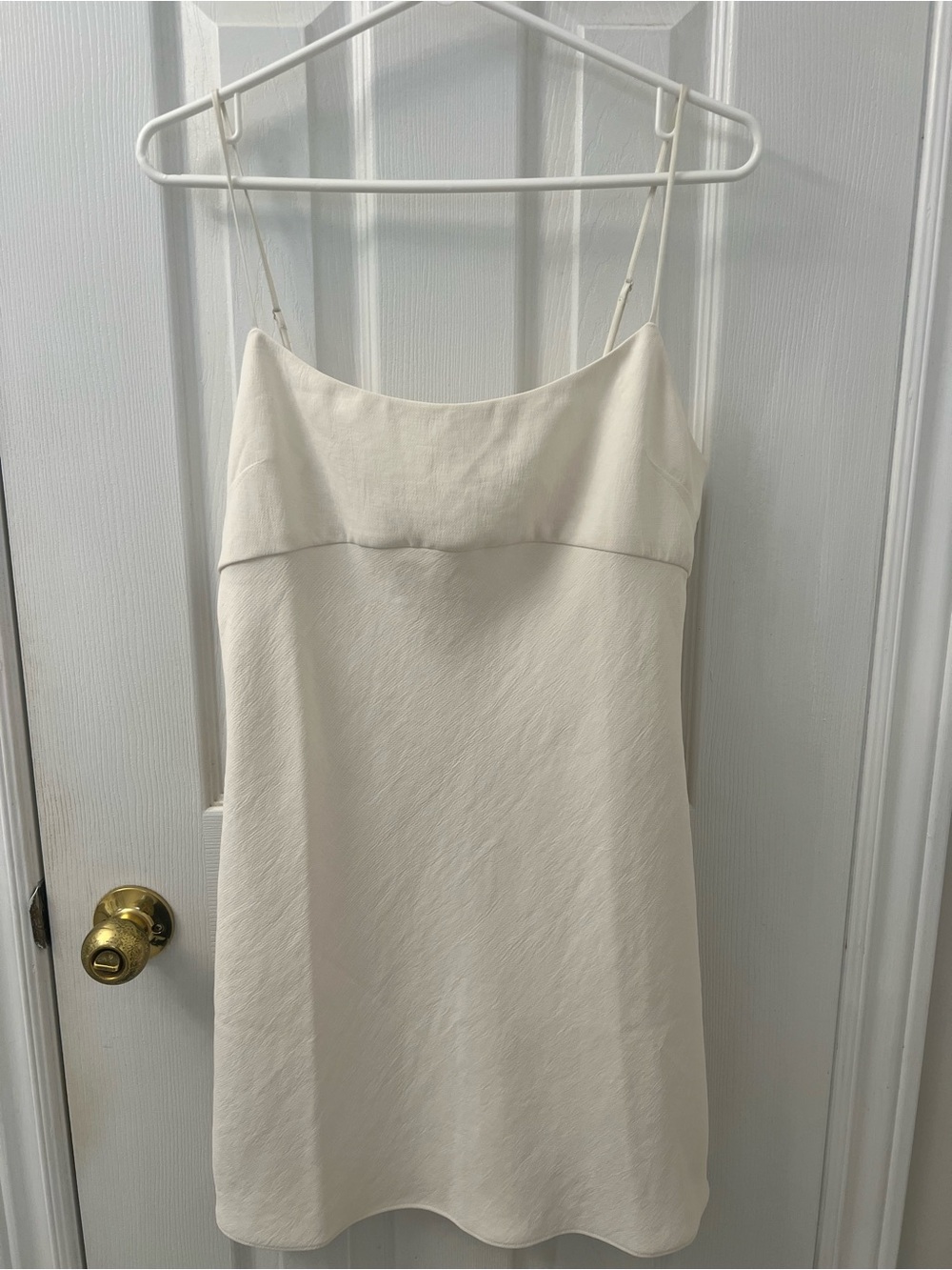Wilfred Cream Mini Dress with Spaghetti Straps Size 10